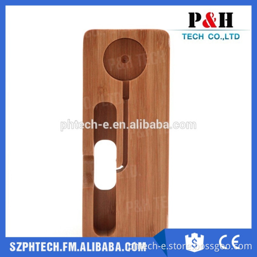 Hot sale desktop wooden phone holder for watch mobile phone, wood phone stand